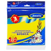 Салфетка цел 15*13*0,4см 3шт ВУОКСА АНТЕЛЛА
